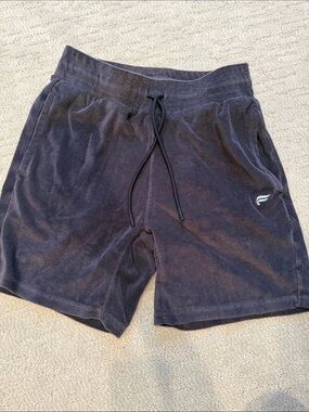 Fabletics Men's Navy Terry Cloth Drawstring Shorts- size small